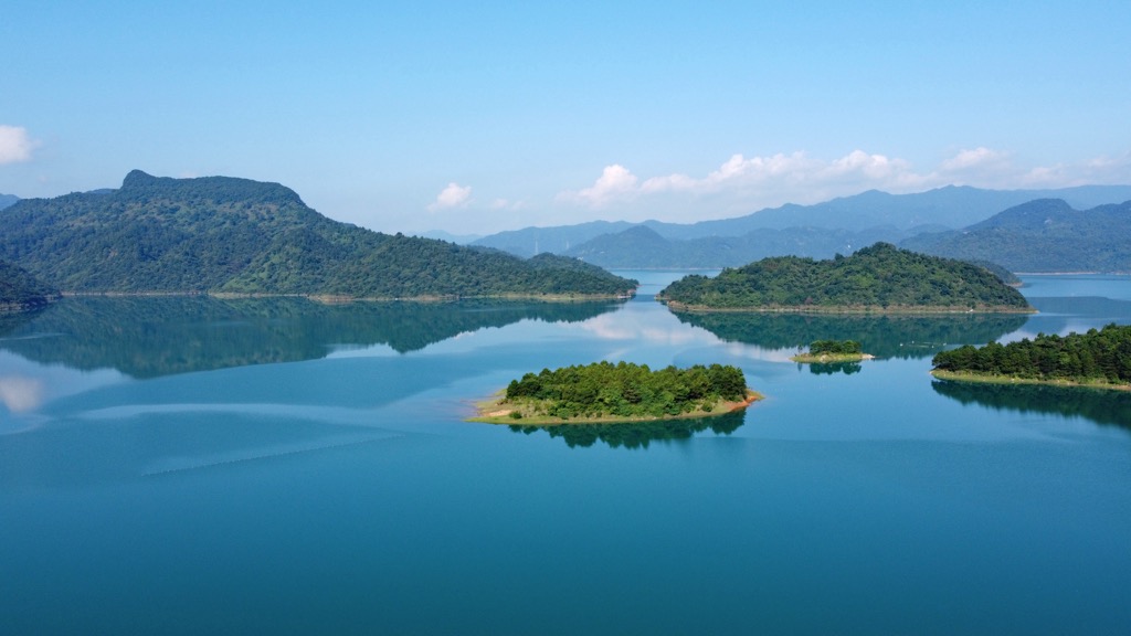 Islands along the Pearl River. Guangdong