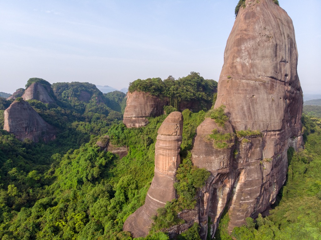 Danxiashan rock formations. Guangdong