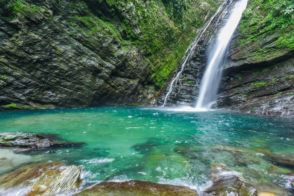 Aohua Waterfall, The Guanyin Coast Major Wildlife Habitat, Taiwan