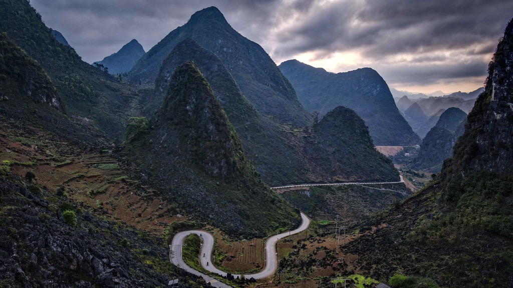 The Tham Ma Pass in Hà Giang. Ha Giang Province