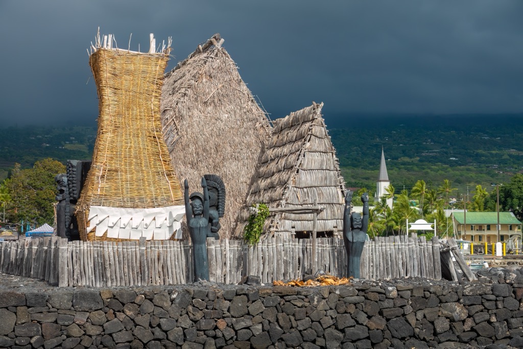 Traditional structures in Kailua-Kona. Hawaii County