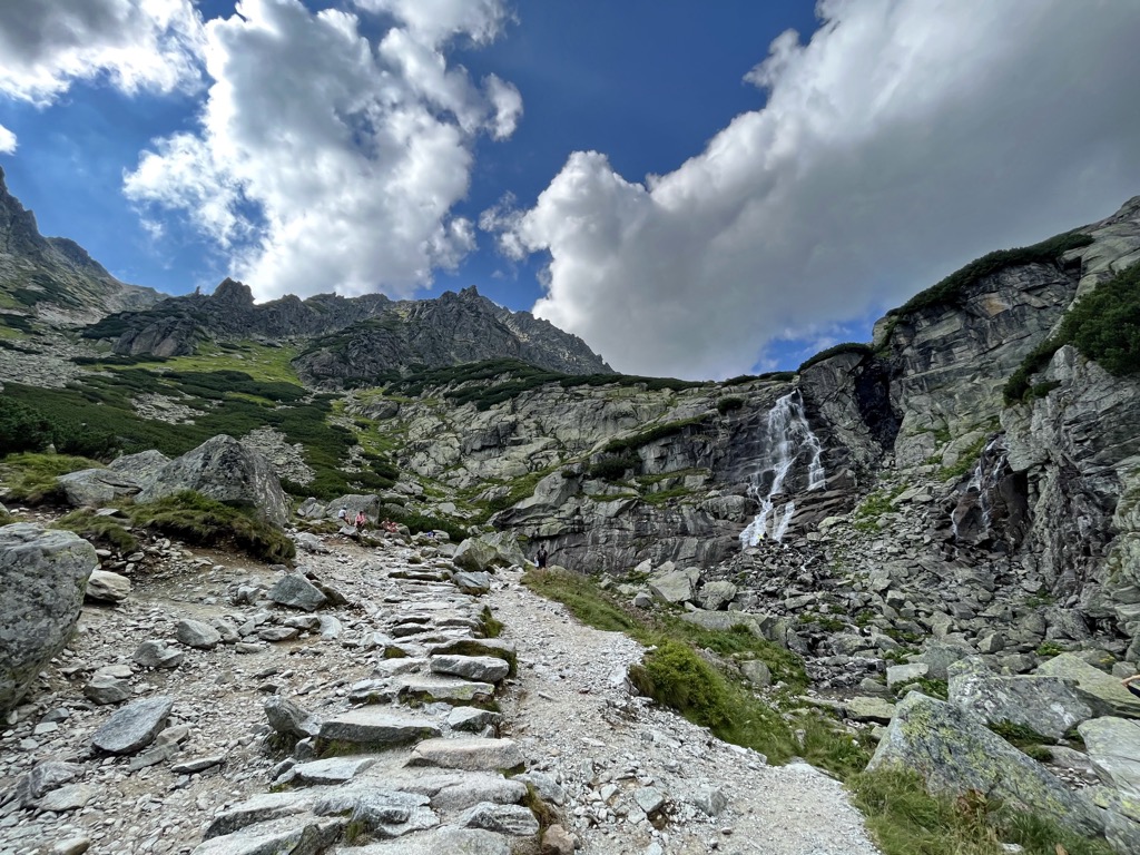 Trails in the High Tatras are well-maintained, even when crossing over steep scree and rocky sections. High Tatras