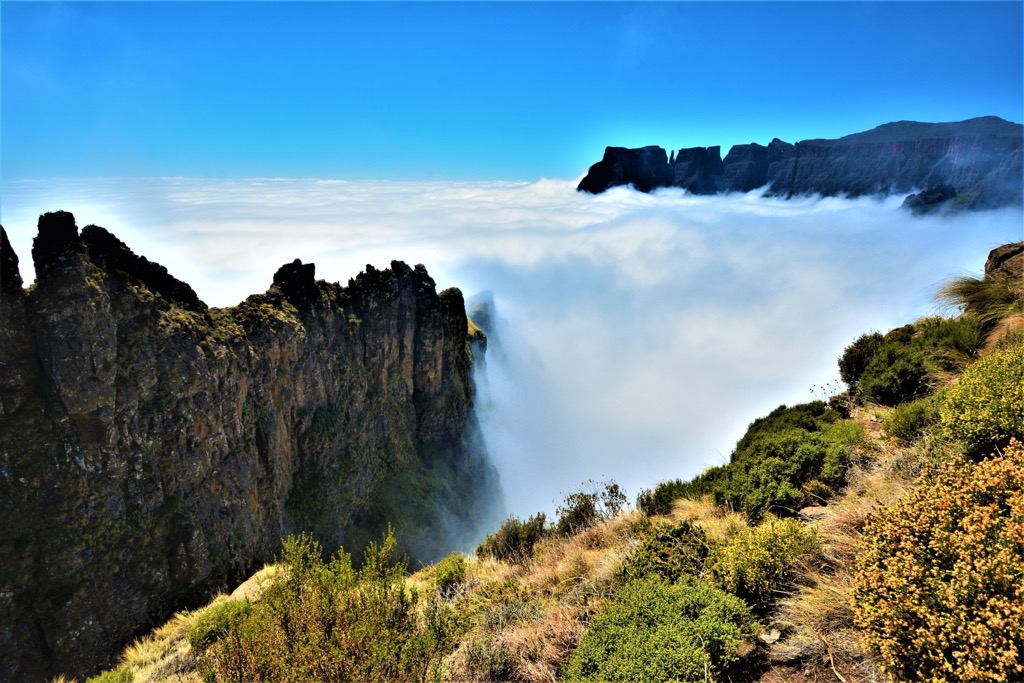 The Drakensberg Mountains are among South Africa’s premier alpine destinations. Hluhluwe iMfolozi Park