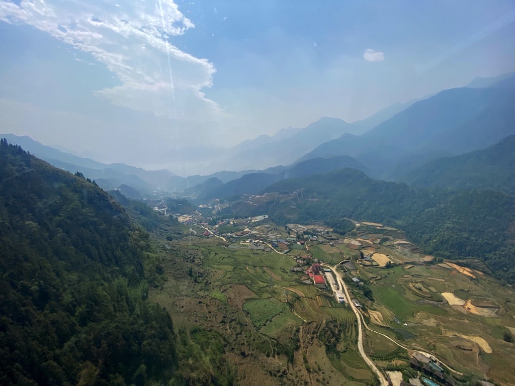 Vegetation in the valleys has been entirely replaced by agriculture over the past several millennia. Photo: Owen Clarke. Hoang Lien NP