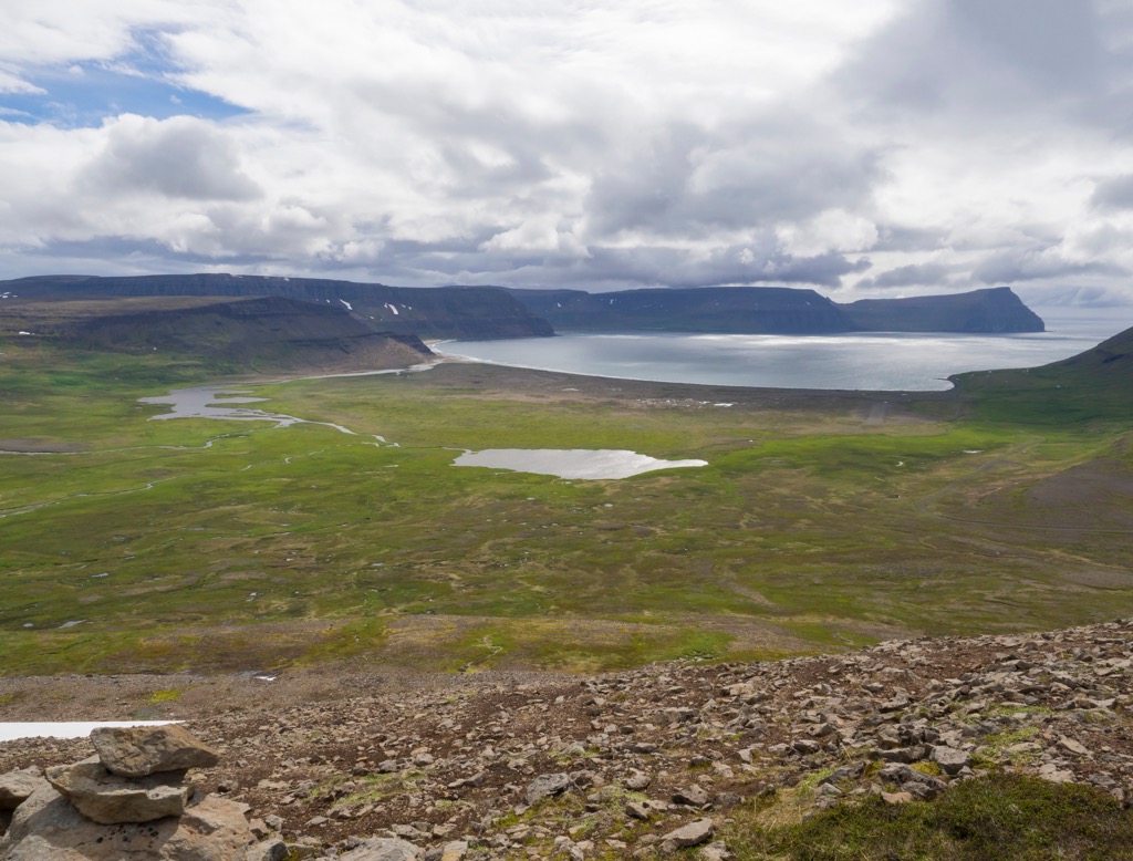 The view of Aðalvík from near Látrar. Hornstrandir