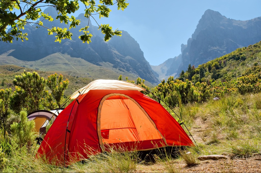 Camping in the Hottentots-Holland Nature Reserve. Hottentots-Holland