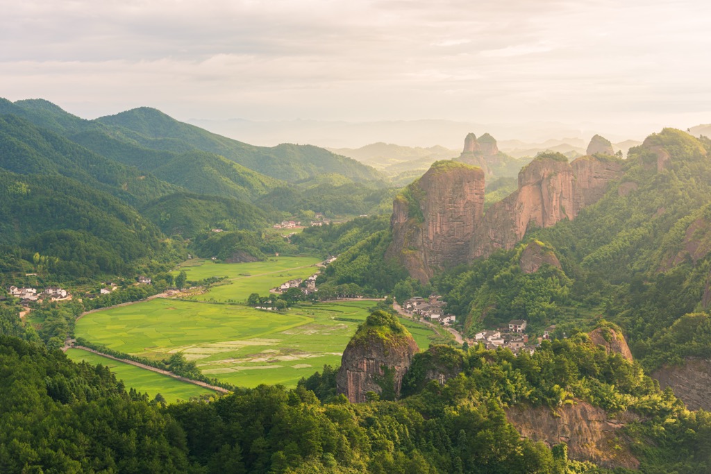 The cliffs of Danxia. Hunan