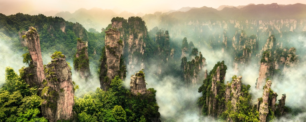 The “Avatar” mountains of Zhangjiajie UNESCO Global Geopark. Hunan