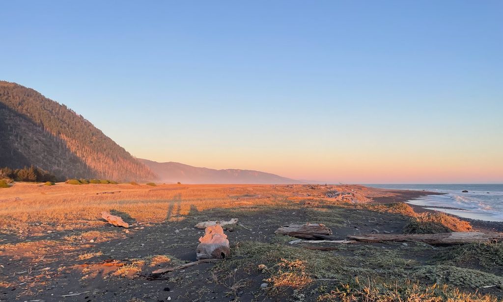 “The Glow” settles over Big Flat. Photo: Anna Lochhead. Backpacking California’s Lost Coast Trail