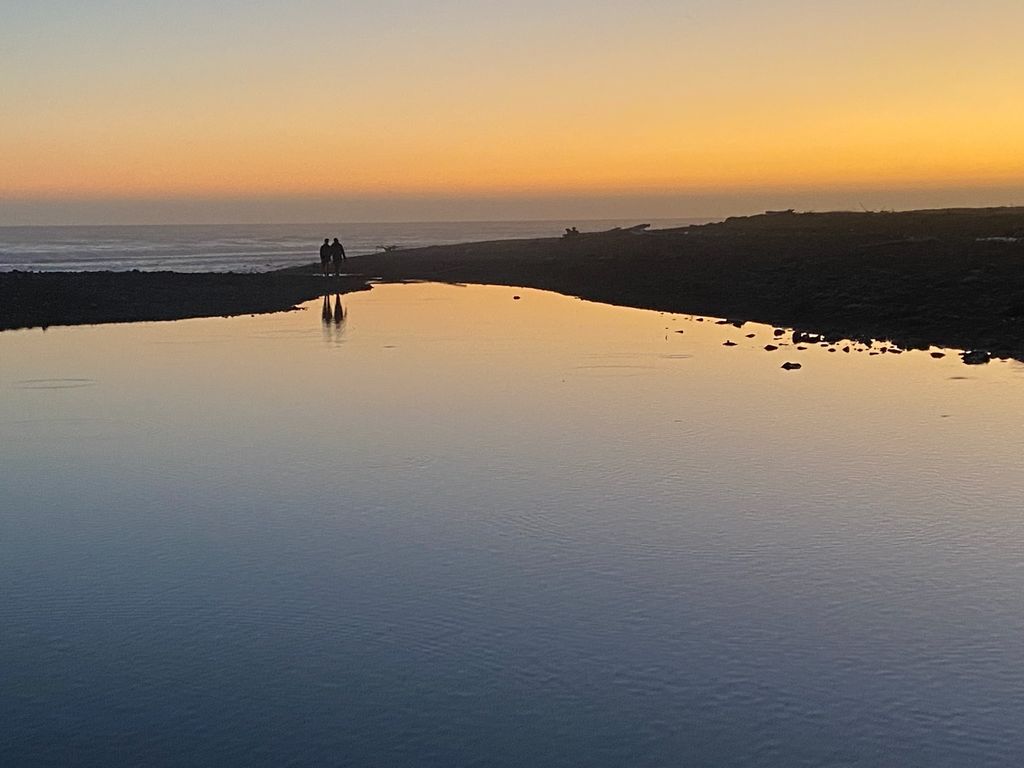 Another camper saw Anna and me on a sunset walk and took a picture, thinking we would like that. Why yes, thank you! Photo: Anonymous, charming woman on the LCT. Backpacking California’s Lost Coast Trail