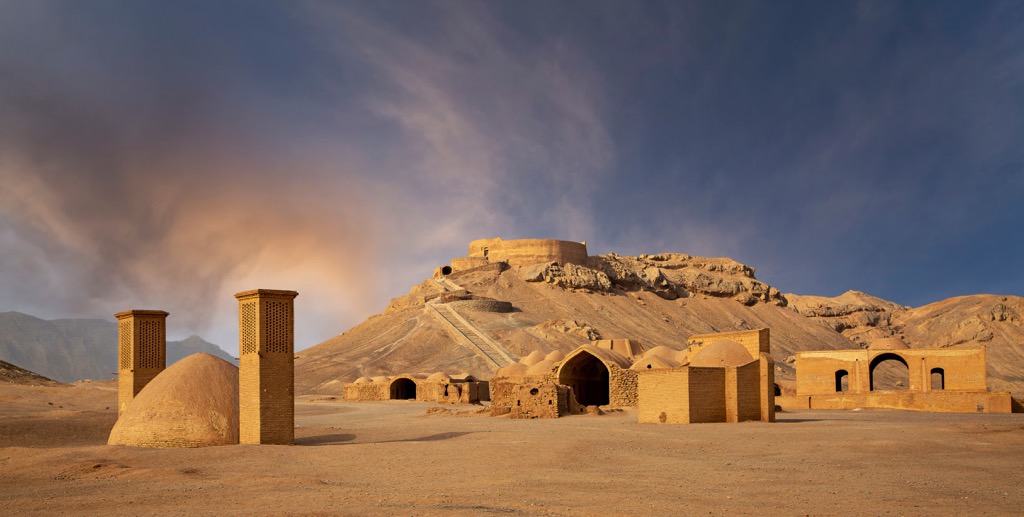 Remains of Zoroastrian temples and settlements in Yazd, Iran