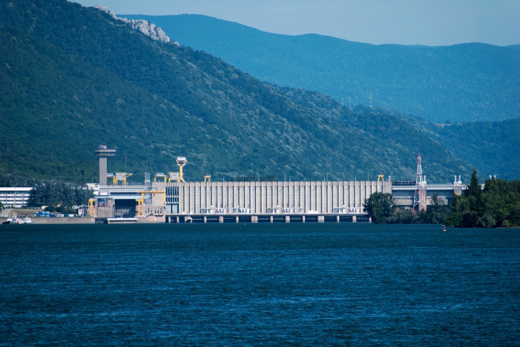 The Iron Gate dam. Iron Gates