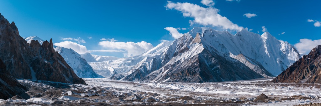 Upper Baltoro Glacier with Vigne Peak, Karakoram