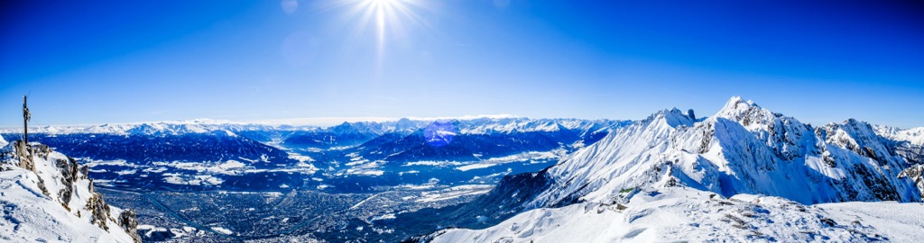 View from atop the Nordkette cable car in Innsbruck. Karwendel
