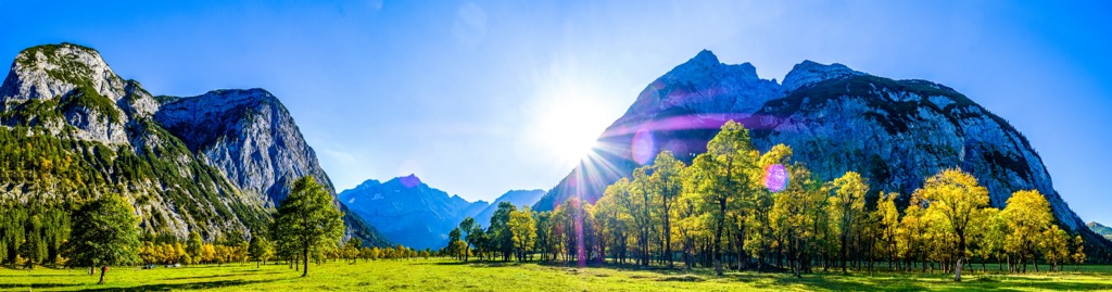 The Ahornboden, a high-mountain valley with ancient maple trees. Karwendel