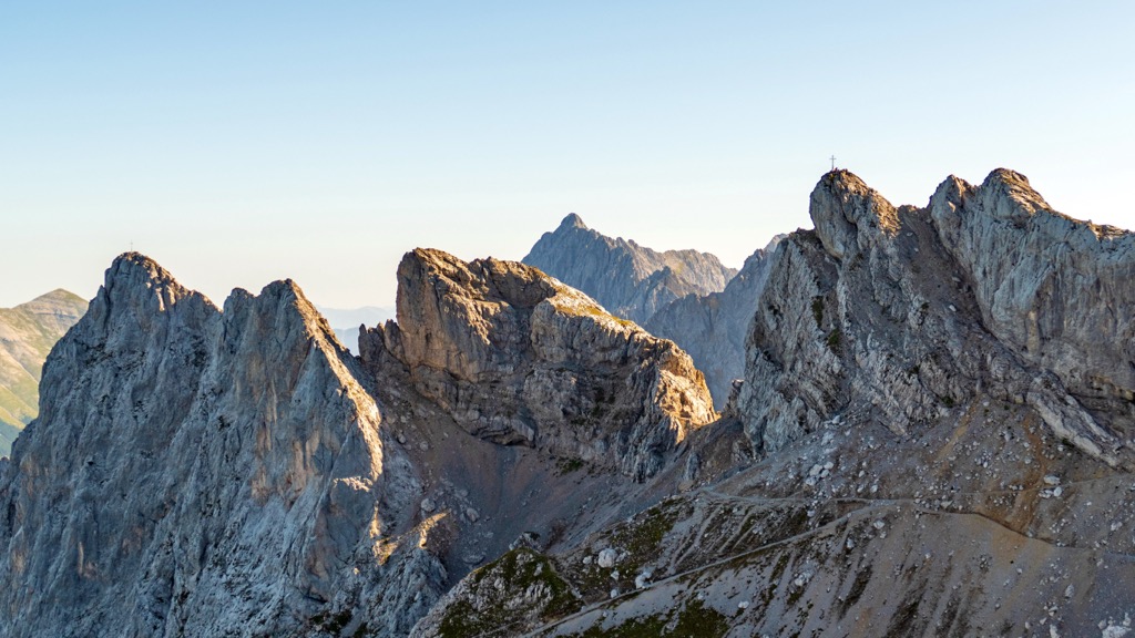 Limestone cliffs in the Karwendel Mountains, which have been dubbed the “Limestone Alps.”. Karwendel