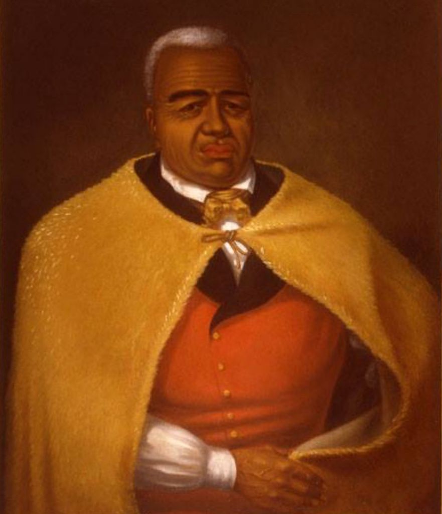 A portrait of King Kamehameha I. Kauai County