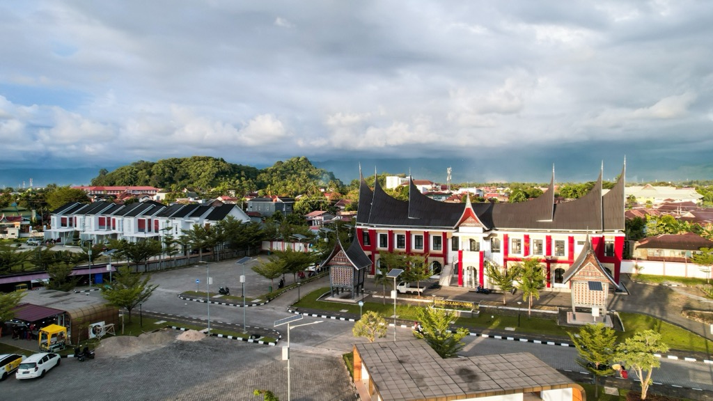 The Minangkabau traditional house in Padang. Kerinci Seblat Park