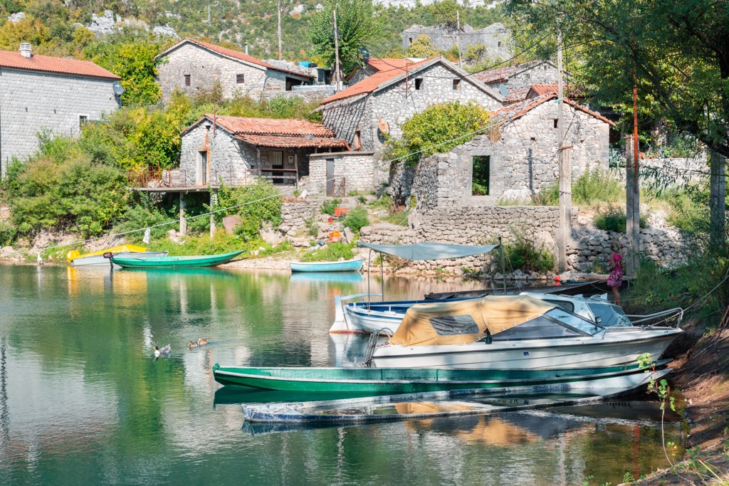 fishing village, Lake Shkodër, Albania and Montenegro