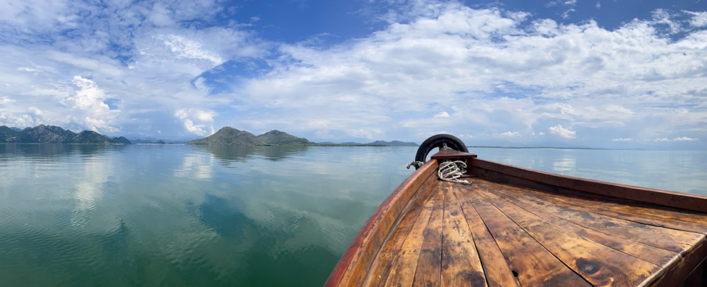 Wooden boat, Lake Shkodër, Albania and Montenegro