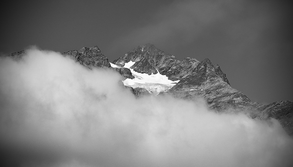 The last remnant of glacier ice in the Lechtal Alps. Lechtal Alps