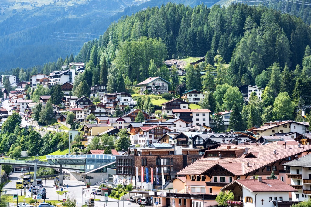 St. Anton in summer. Lechtal Alps