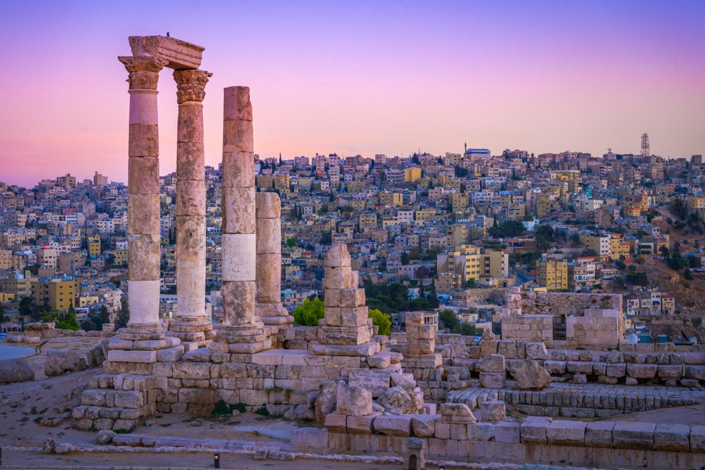 Amman from the Temple of Hercules, built in the 2nd century BCE. Levant Ranges