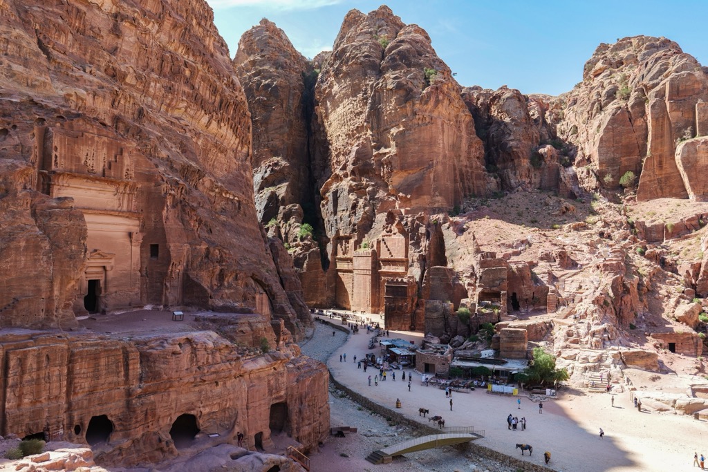 Petra, the former capital of the Nabataean Kingdom, is believed to have been built as early as the 5th century BCE. Levant Ranges