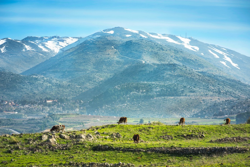 Mount Hermon (Jabal al-Shaykh) (2,814 m / 9,232 ft). Levant Ranges