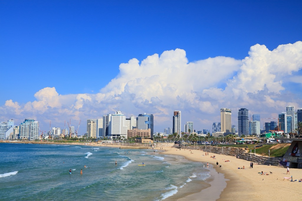 Tel Aviv’s skyline from Alma Beach. Levant Ranges