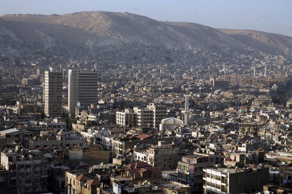 Damascus in 2009, before the outbreak of the Syrian Civil War. Levant Ranges