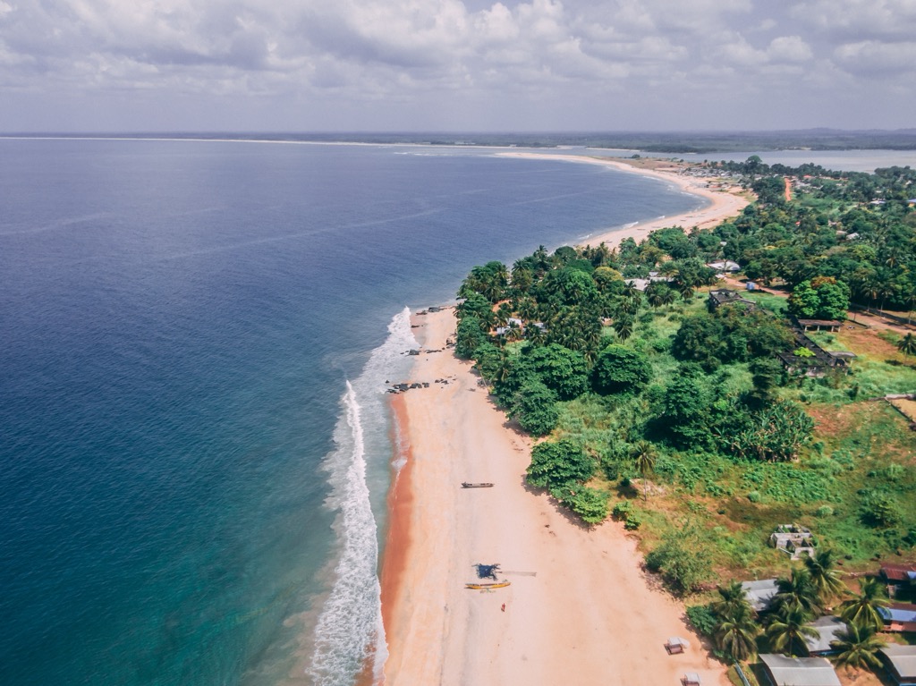 The Robertsport Peninsula. Liberia Mountains