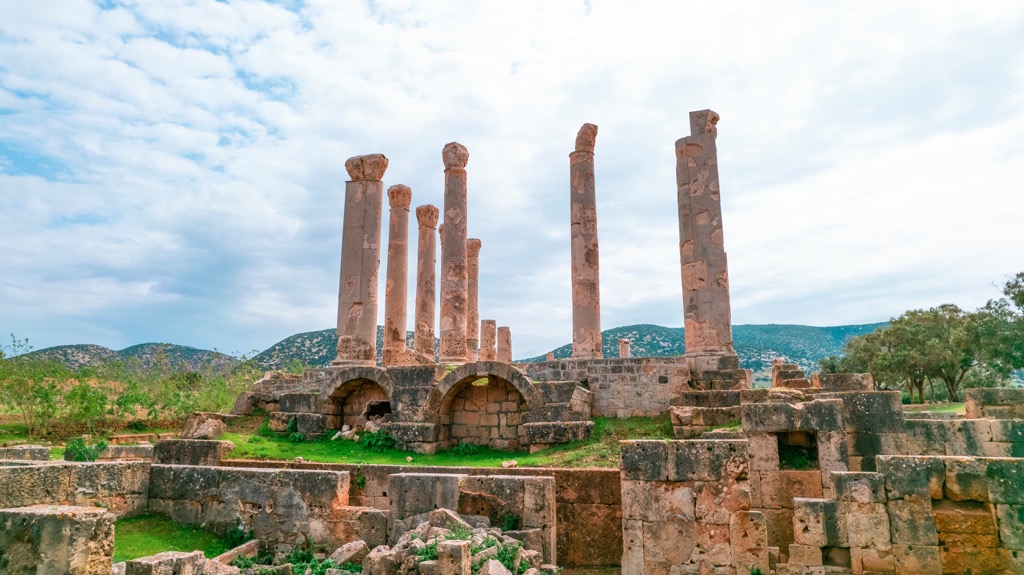 Villa of Columns in Tolmeita or Ptolemais (Greek: Πτολεμαΐς), Libya