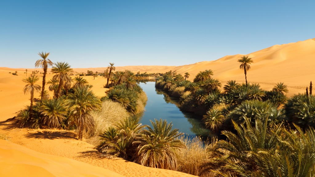 desert oasis, Libya