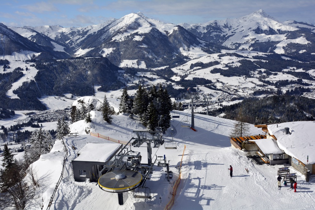 The summit station at Buchensteinwand. Lofer Mountains 