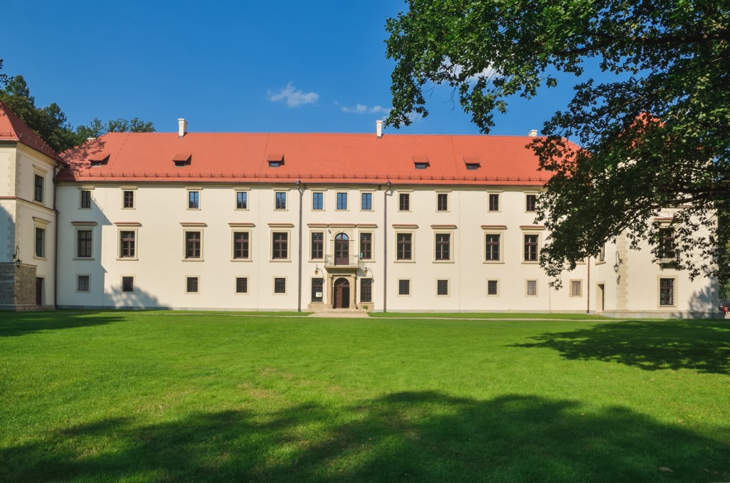 The Renaissance Castle in Sucha Beskidzka. Low Beskids