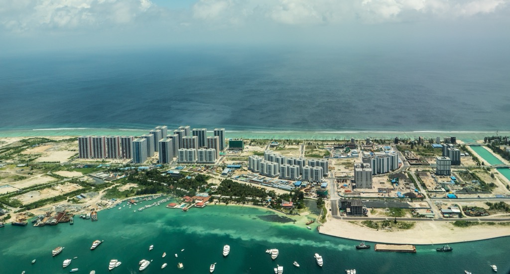 The artificial island of Hulhumalé. Maldives