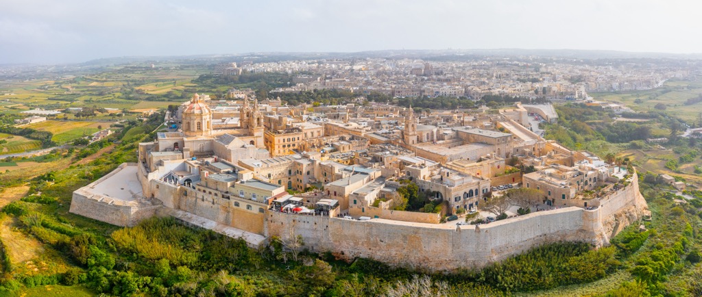 Malta town of Mdina fortress