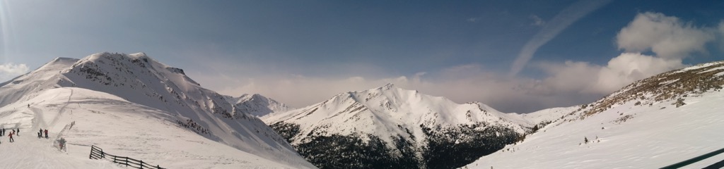 A panorama of the upper mountain at Marmot Basin. Photo: Anthony Butt. Marmot Basin