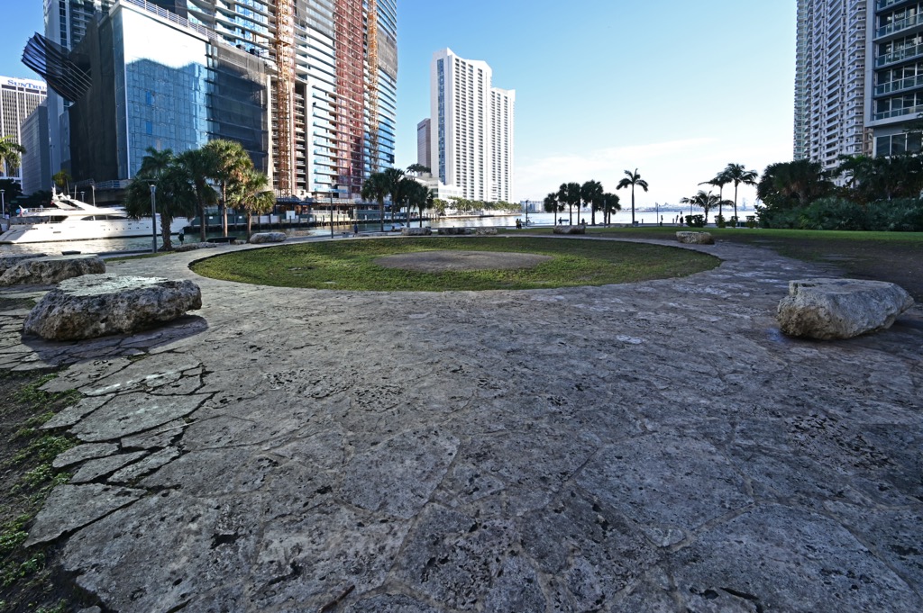 Smack-dab in the middle of the city is the Miami Circle archeological site. Miami-Dade County