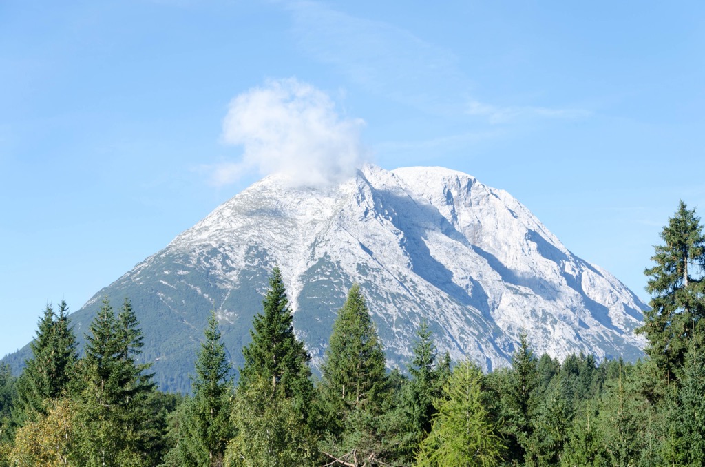 The Hohe Munde from near Leutasch. Mieminger Chain