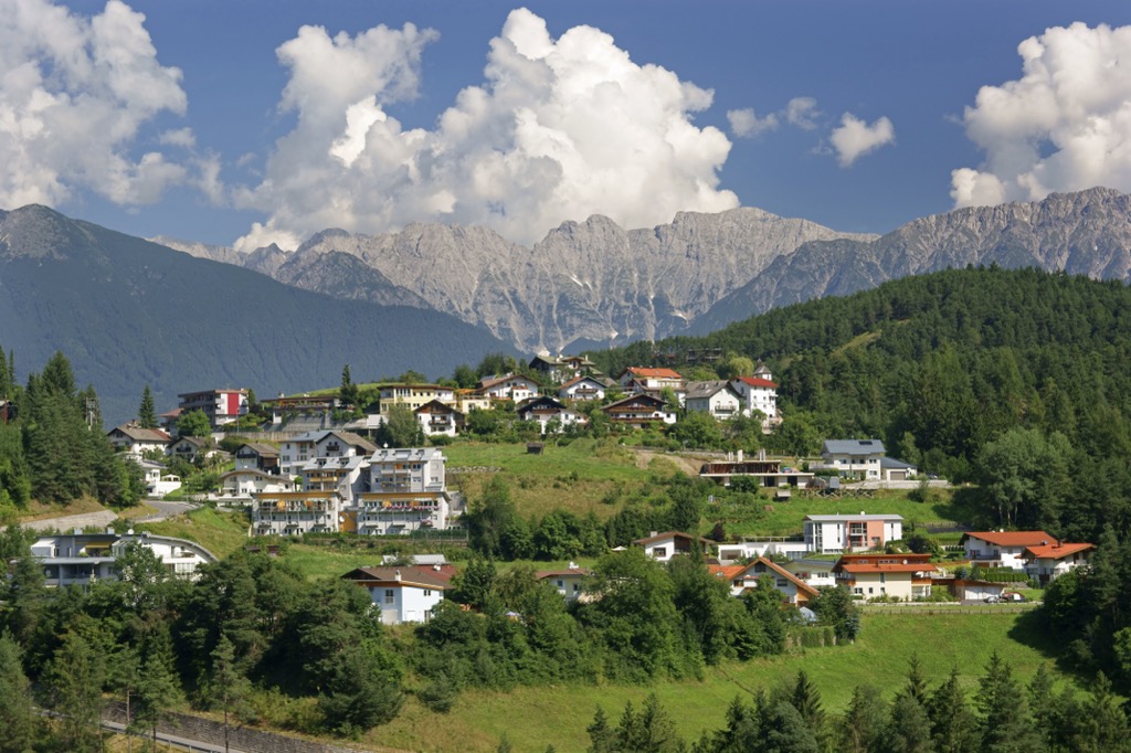 Houses on the outskirts of Imst. Mieminger Chain