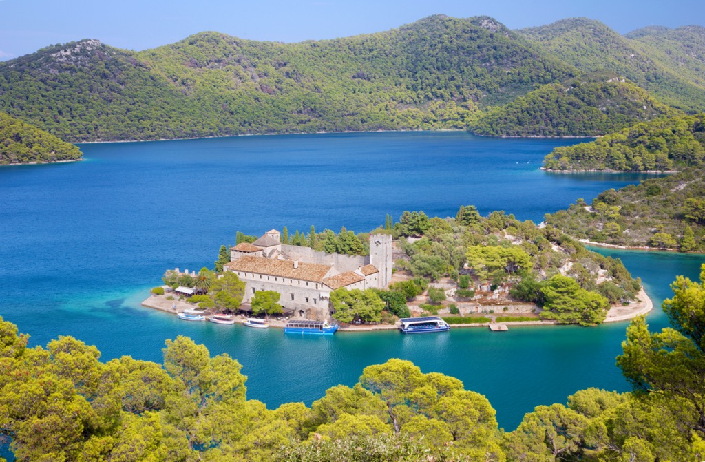The St Mary Benedictine Monastery on Mljet Island Mljet-National-Park