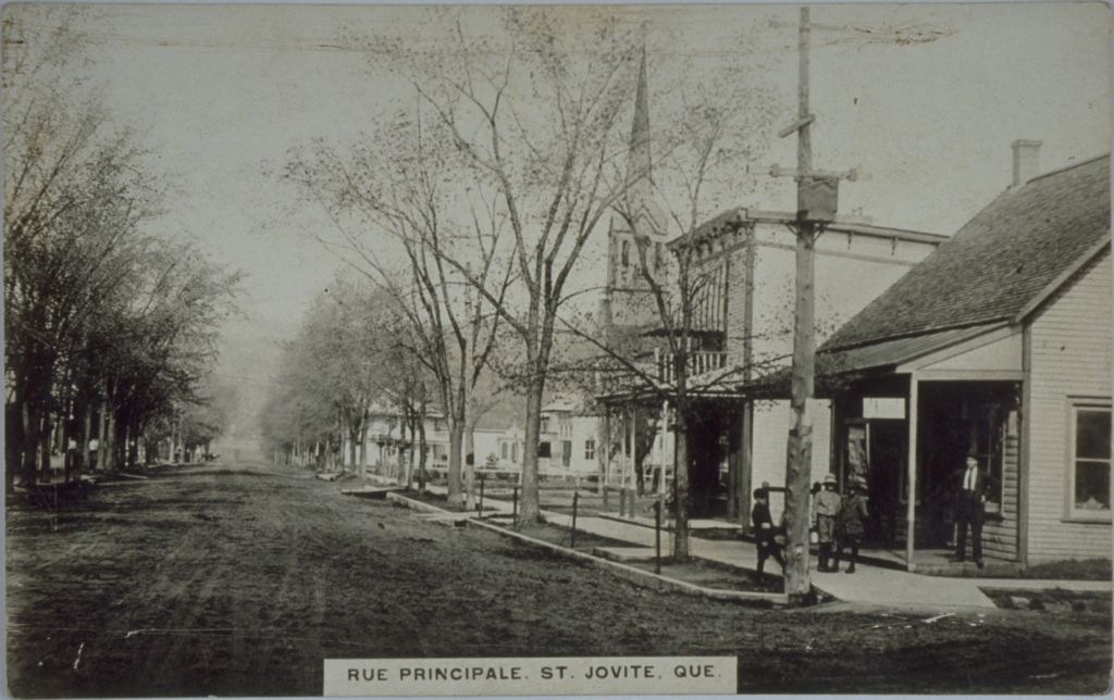 Saint Jovite main street in the early 20th century. Mont Tremblant Ski Resort 