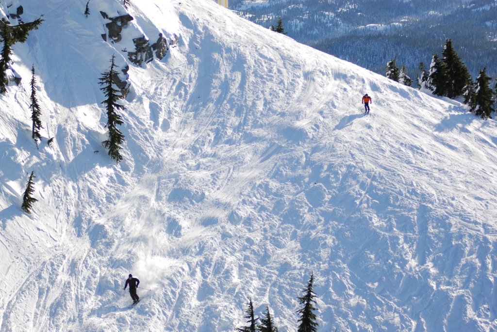 Steeps off the summit. Mount Washington Resort