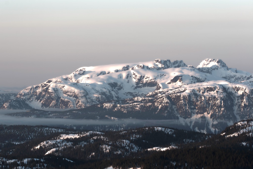 The Comox Glacier, as seen from the summit of Mount Washington. Mount Washington Resort
