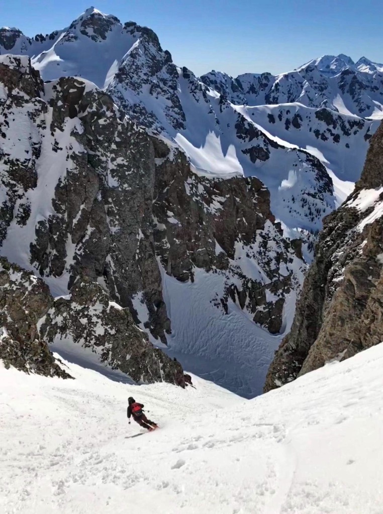 The Magnum Couloir, an Opus Hut classic. Photo: Andy Orowitz. Mountain Huts