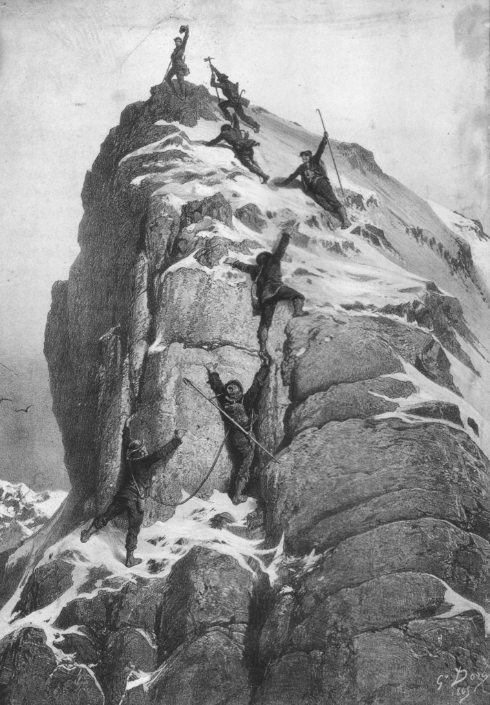 “First Ascent of the Matterhorn” by Gustav Doré