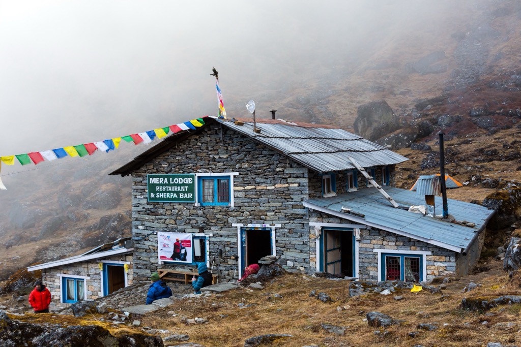 The Thuli Kharka Lodge in Nepal. Mountain Huts