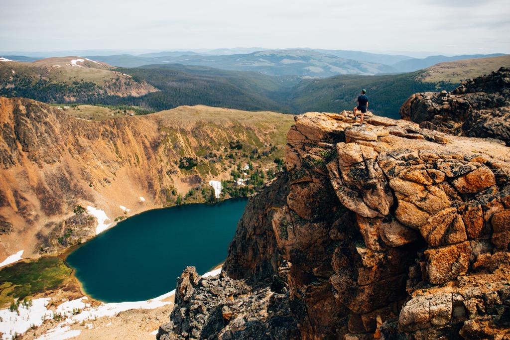 Mountains and lake, Cathedral Provincial Park, Okanagan, British Columbia, Canada
